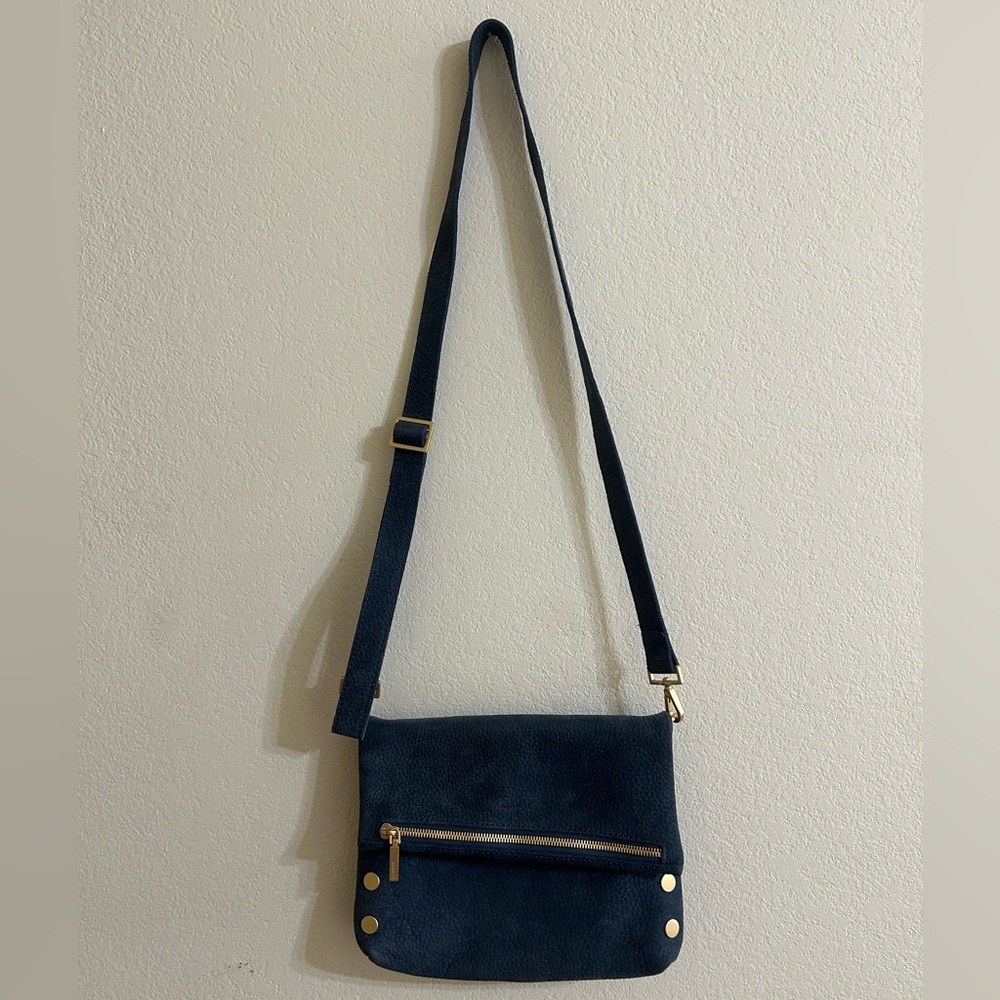 HAMMITT VIP Medium Crossbody Bag Limited Edition Skies Nubuck Blue Leather Purse